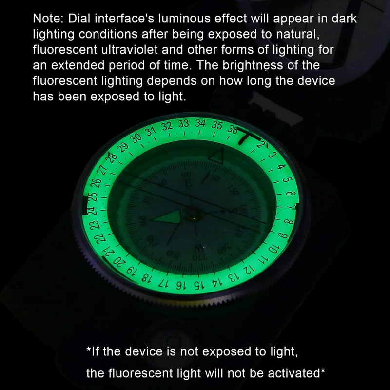 Sportneer Military Lensatic Sighting Compass, Compass Survival Tactical Compass Backpacking Compass Compact Handheld Compass with Carry Bag, Waterproof Boy Scout Compass for Hiking Camping Hunting Outdoor Army Green - BeesActive Australia