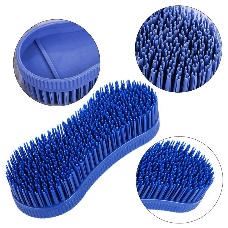 2 Pcs Silicone Horse Cleaning Grooming Brush Horse Grooming Brush Equestrian Massage Tool for Horse Grooming Care - BeesActive Australia