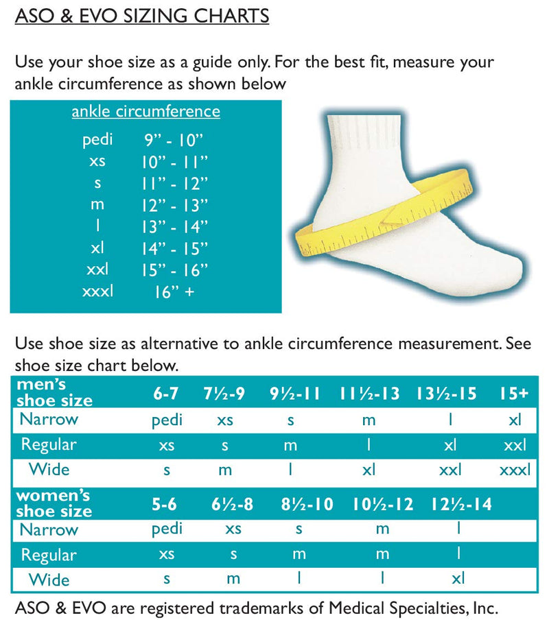 Med Spec ASO Ankle Stabilizer Small Black - BeesActive Australia