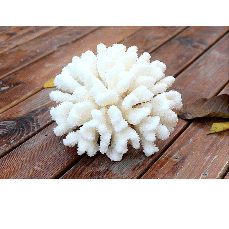Pack of 2 Artificial Coral Ornament, Aquarium Resin Coral Decor Underwater Sea Plants Fish Tank Decoration Aquarium Plants White - BeesActive Australia