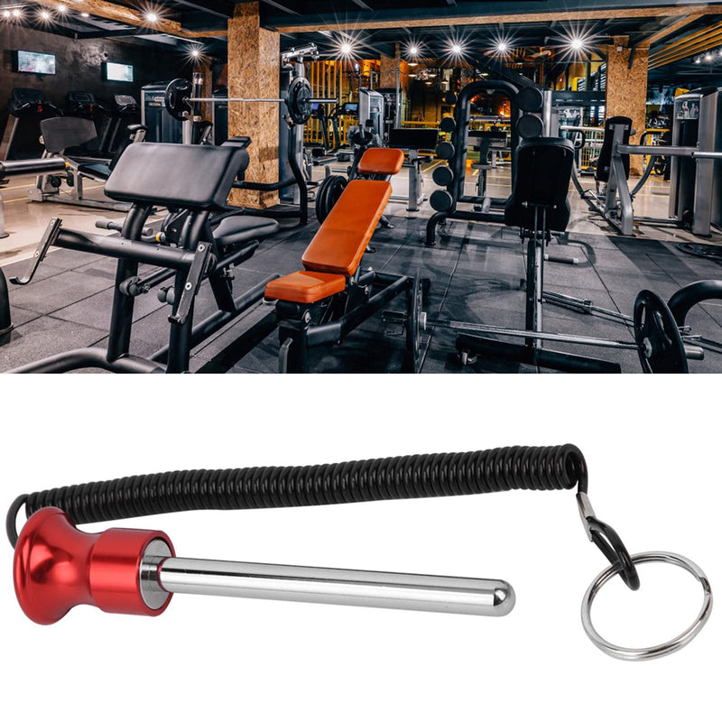 Keenso Weight Stack Pin, Pin Stack Training Strength Training Equipment Magnetic Weight Stack Pin with Pull Rope Strength Training Equipment Red - BeesActive Australia