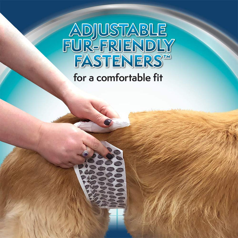 Simple Solution Disposable Dog Diapers for Male Dogs | Male Wraps with Super Absorbent Leak-Proof Fit Small 30 count - BeesActive Australia