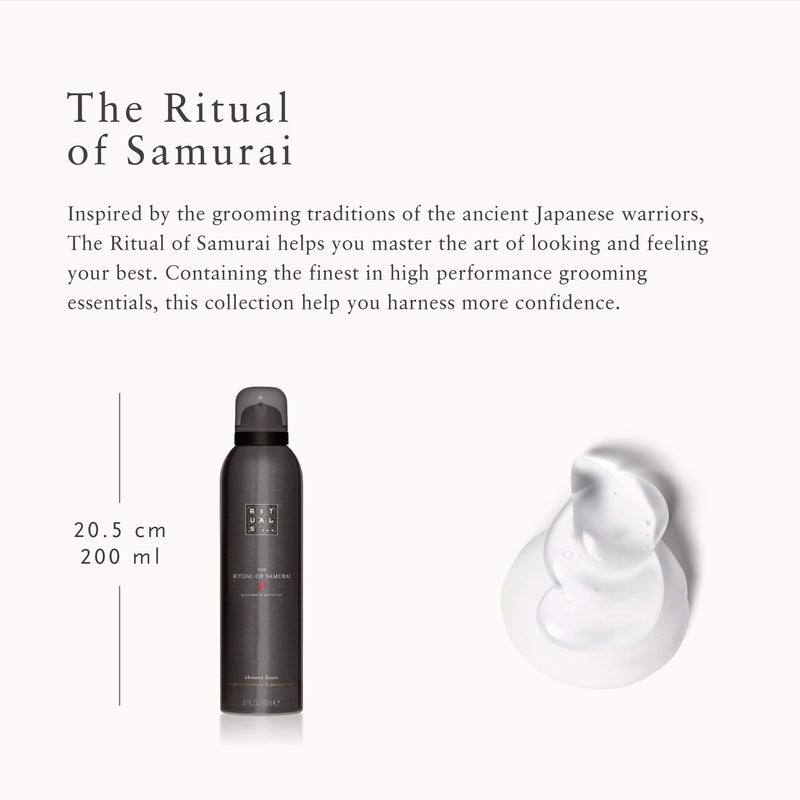RITUALS Foaming Shower Gel from The Ritual of Samurai, 200 ml - With Bamboo, Japanese Mint & Sandalwood - Refreshing & Invigorating Properties - BeesActive Australia