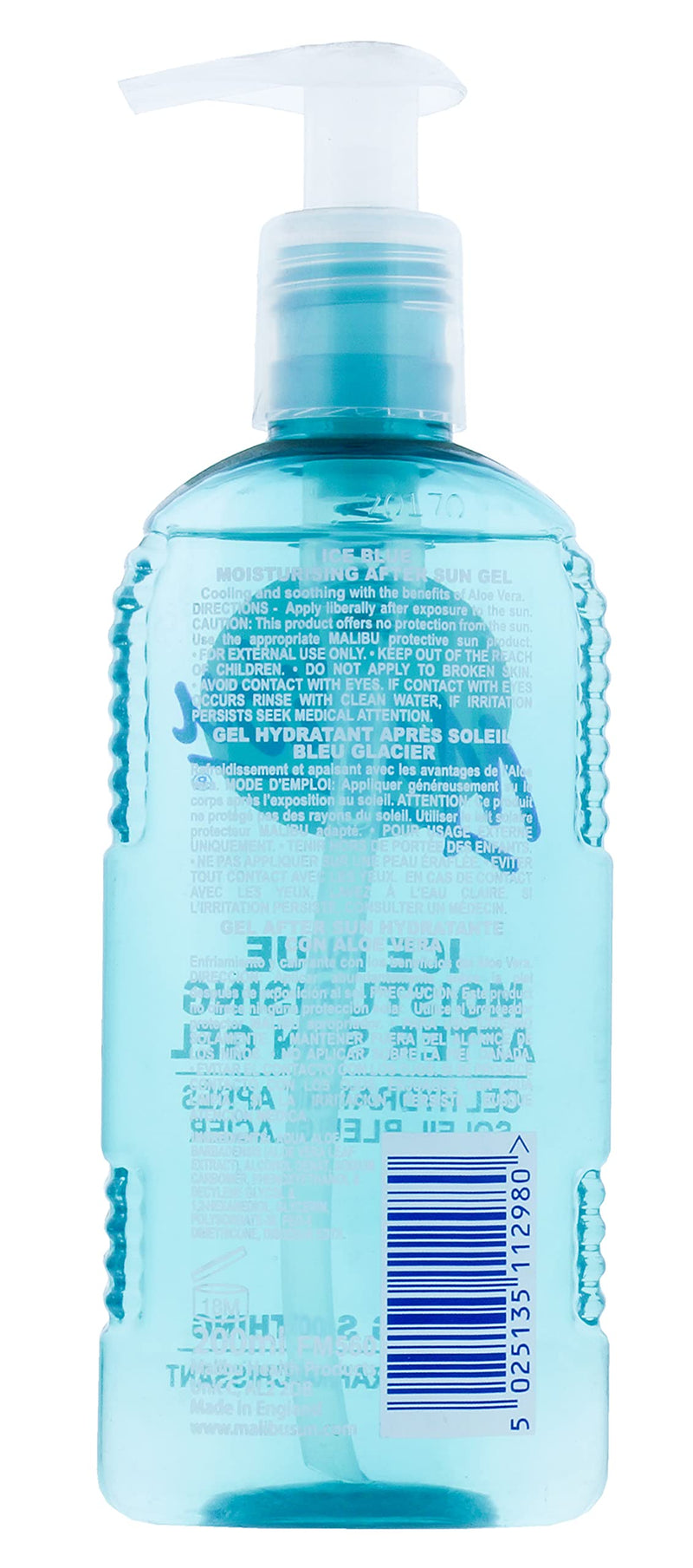 Malibu Sun After Sun Care, Cooling and Soothing Moisturising Gel, Ice Blue, 200ml - BeesActive Australia