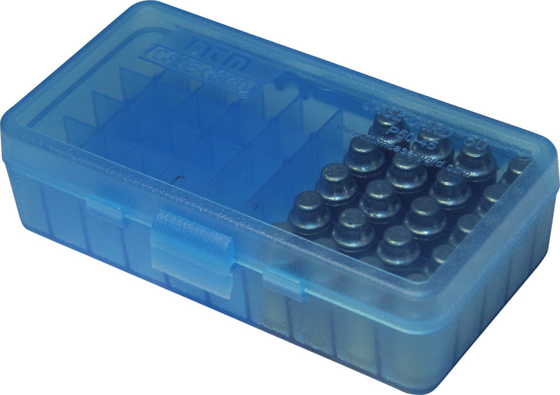 [AUSTRALIA] - MTM 40/45/10MM Cal 50 Round Flip-Top Ammo Box Blue 