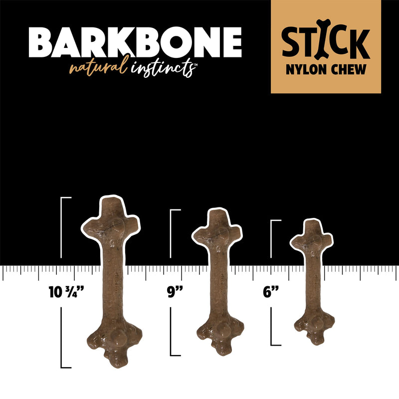 Pet Qwerks Nylon Stick BarkBone - Durable Dog Toys for Aggressive Chewers - Peanut Butter Flavor - 5.5" - BeesActive Australia
