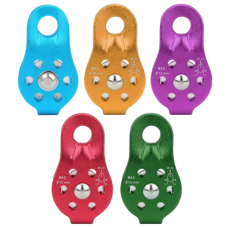Climbing Pulley Universal Aluminum Alloy Fixed Mountaineering Rope Climbing Pulley Rescue Pulley for Rescue Rope Climbing, Aloft Work Green - BeesActive Australia