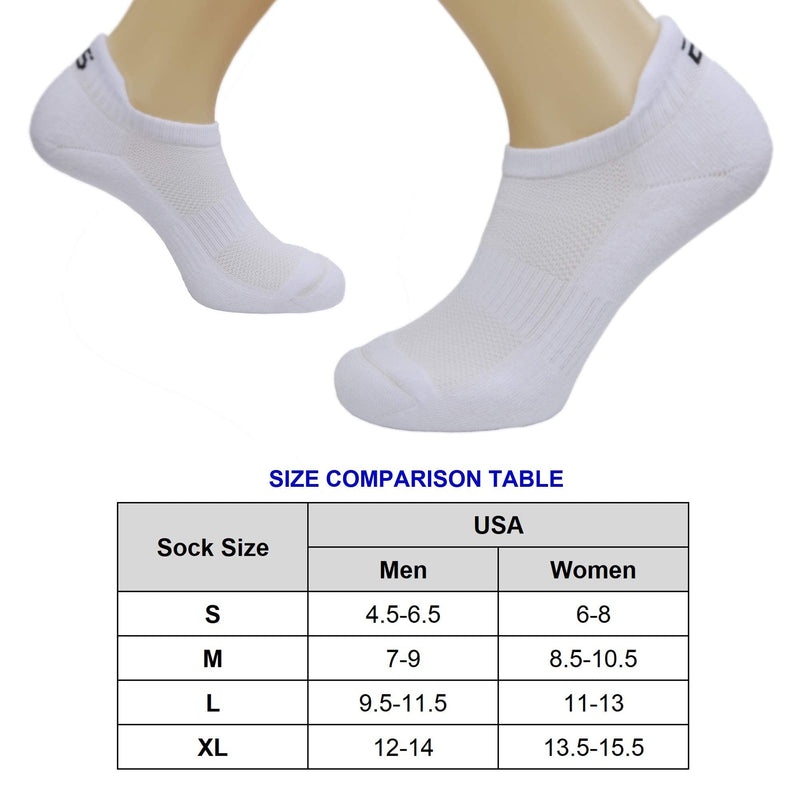 1/2/6 Pairs Ankle Athletic Socks Low Cut Sports Running Tab Socks for Men and Women Black Medium - BeesActive Australia