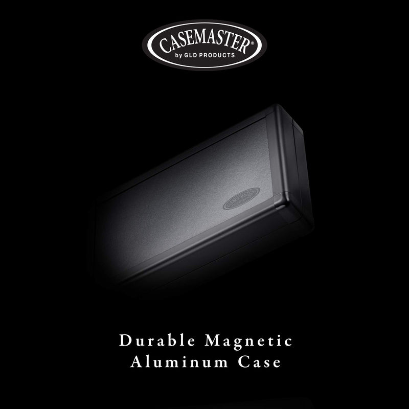 [AUSTRALIA] - Casemaster Sinister Magnetic Aluminum Dart Case with Precision Cut Space to Hold 3 Steel Tip or Soft Tip Darts and Extra Flights, Shafts and Tips, Magnetic Latch Keeps Case Closed Tight 