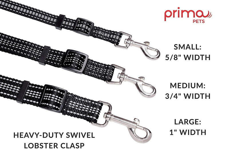 Prima Pets Premium Reflective Double Dog Leash - Adjustable Coupler - 2 Padded Handles- Great for Walking 2 Dogs/Dual Dogs - Tangle Free MEDIUM - 3/4" Width 6 Feet BLACK - BeesActive Australia