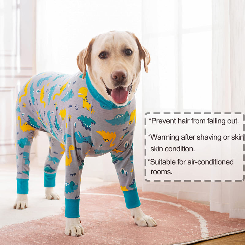 Yeapeeto Dog Recovery Suit After Surgery Soft Long Sleeve Dog Neuter Shirt Cone Alternatives, Prevent Licking Dog Surgical Onesies for Large Medium Dog Shedding Suit 5X-Large Dinosaur - BeesActive Australia
