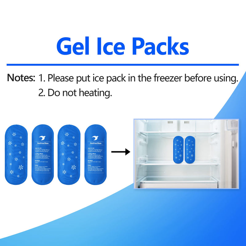 CURMIO 4pcs Ice Pack for Diabetic Cooler Bag, Reusable Gel Ice Pack for Insulin Travel Case Ice Packs (4pcs) - BeesActive Australia