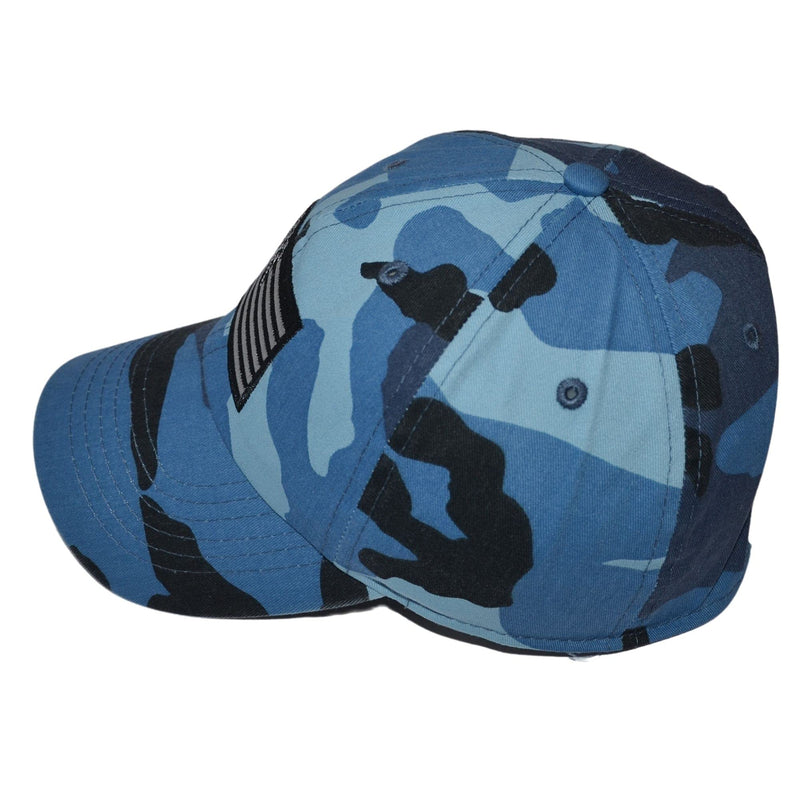 Newhattan American Flag Hat Camo Patriotic Hats USA Military Baseball Cap Unisex One Size Blue Sky Camo - BeesActive Australia