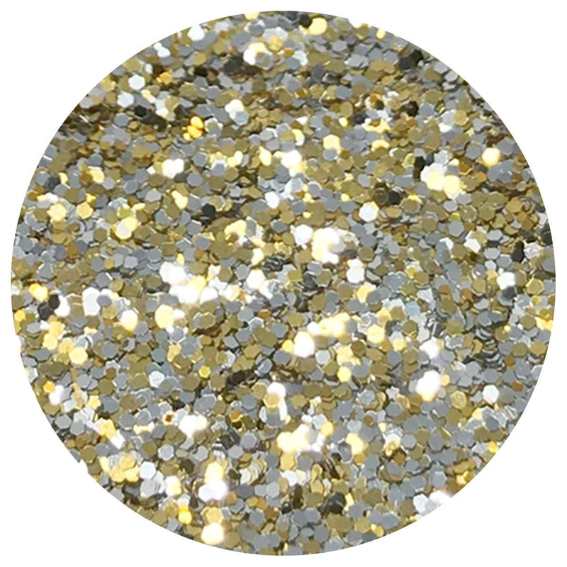 Hemway Ultra Sparkle Glitter - Super Chunky 1/8" 0.125" (3mm) - Crafts Wine Glass Decoration Weddings Flowers Cosmetic Face Eye Body Nails Skin Hair Festival - 100g - Gold/Silver (50/50) Gold Silver - BeesActive Australia