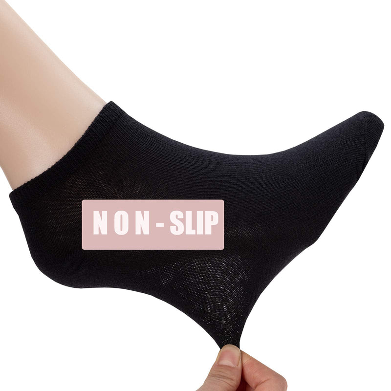 Luriesal No Show Socks for Women Ladies Colorful Short Ankle Socks Cotton Every Day Athletic Low Cut Socks C-black-6pack - BeesActive Australia