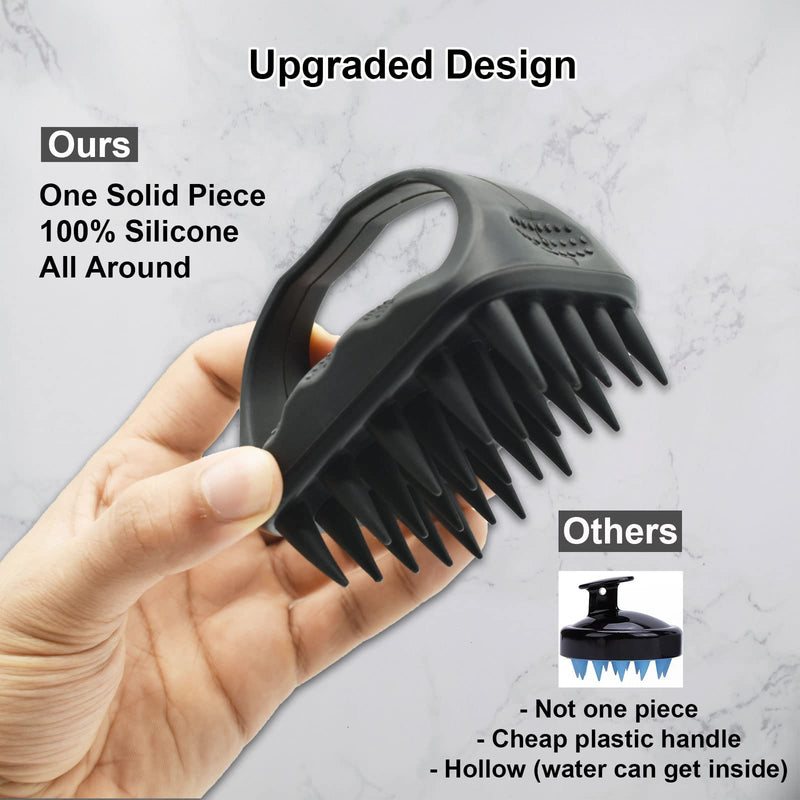 Scalp Massager Silicone Shampoo Brush for Head Massage and Deep Cleanse Exfoliating Scalp Brush for Dandruff Removal and Healthy Hair Growth - BeesActive Australia