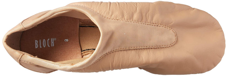 Bloch Women's Pulse Leather and Neoprene Split Sole Jazz Shoe, Tan, 4 - BeesActive Australia