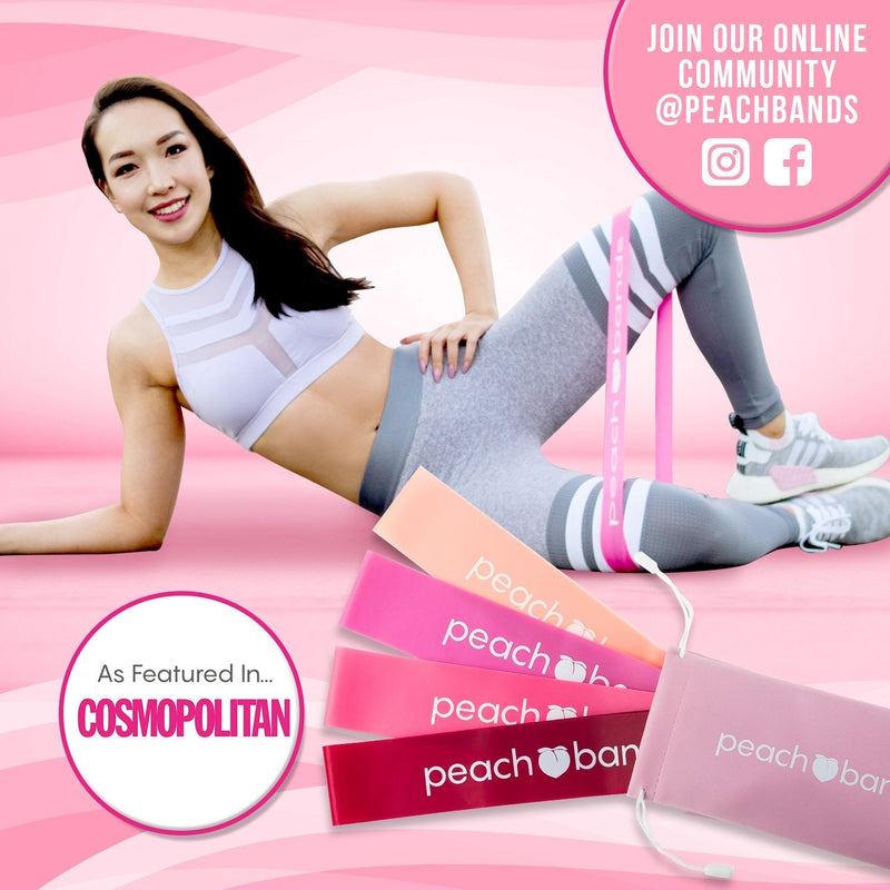 Peach Bands Resistance Bands Set - Exercise Workout Bands for Legs and Butt - BeesActive Australia