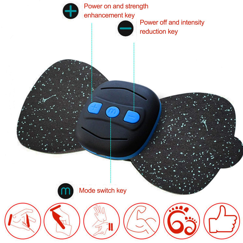 Massage Machine for Neck and Back, Mini Cervical Massager Wireless Massager Muscle Stimulator Pads Back Neck Massager Cushion for Relax Muscles, Adjustable Speeds for Car Chair Office - BeesActive Australia