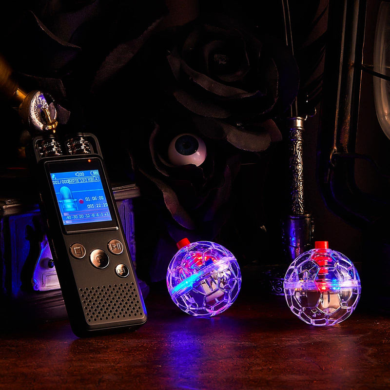 5 Pieces Ghost Hunting Kit Includes Digital Voice Recorders with 4 LED Cat Balls Motion Activated Cat Ball Toy Voice Activated Recorder with Playback for Pet Cat Dog Animals Interactive Activity - BeesActive Australia