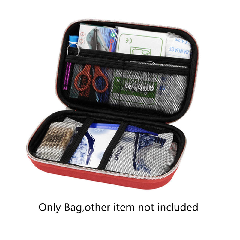Qchomee Portable First Aid Bags Pouch Empty Mini Medical Kit Bag Case Compact Survival Emergency Bags Empty Medicine Storage Bag for Travel Camping Outdoor Sports Work Holidays Car Home (Empty Bag) Red 21*14*5cm - BeesActive Australia