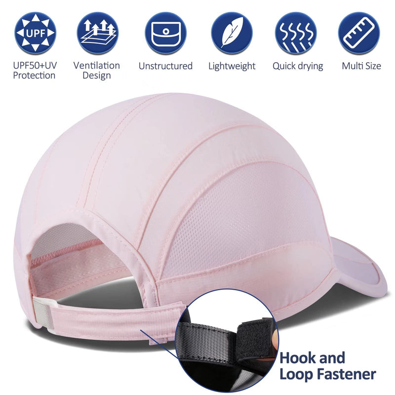 GADIEMKENSD Outdoor Running Hat Unstructured Sports Cap Quick Dry Mesh for Adults Pink 7-7 1/2 - BeesActive Australia