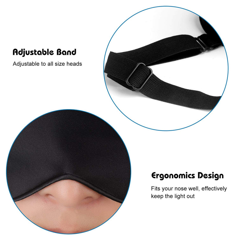 Sleep Mask, Silk Eye Mask Super Smooth Sleeping Mask by Jazzznap Medium - BeesActive Australia