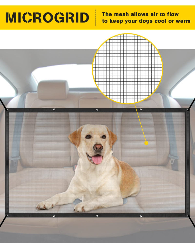 YONGMING SUV Dog Barrier Visible Car Divider for Dogs Easy to Clean Dog Car Accessories Pet Mesh Front Seat Net Universal for SUV,Truck,Vehicle,Automobile - BeesActive Australia