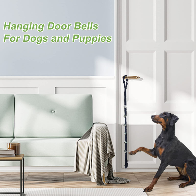 ADILAIDUN Hanging Dog Doorbell Ringer Potty Training, Durable Cotton Rope Clear Sound Doorbells, Pet Puppy Training Accessories, Boho Door Bell for Dogs to Ring to Go Outside - BeesActive Australia