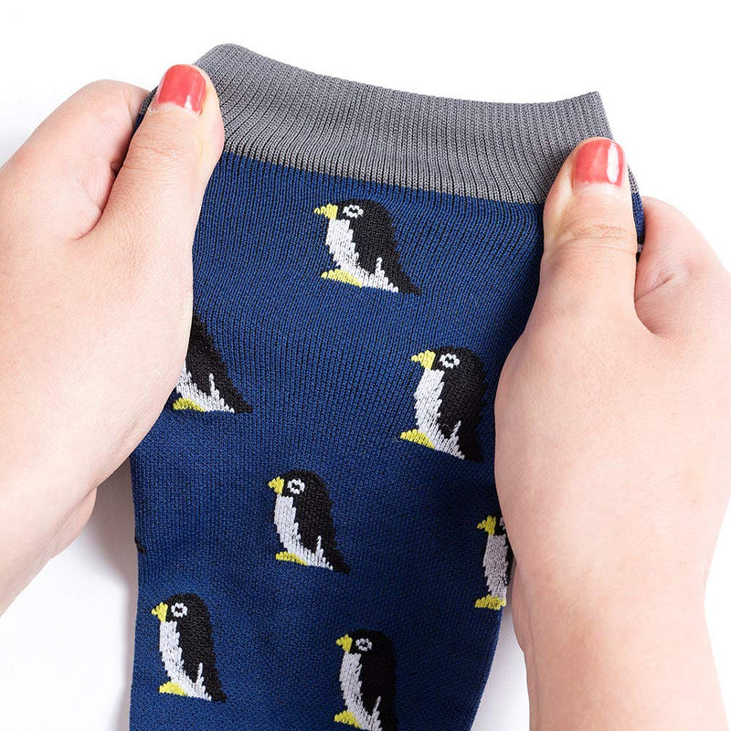 Fun Compression Socks for Women & Men Circulation, Long Stockings Support for Cycling, Hiking, Sport, Travel, Fishing, Flight Sea Large-X-Large - BeesActive Australia