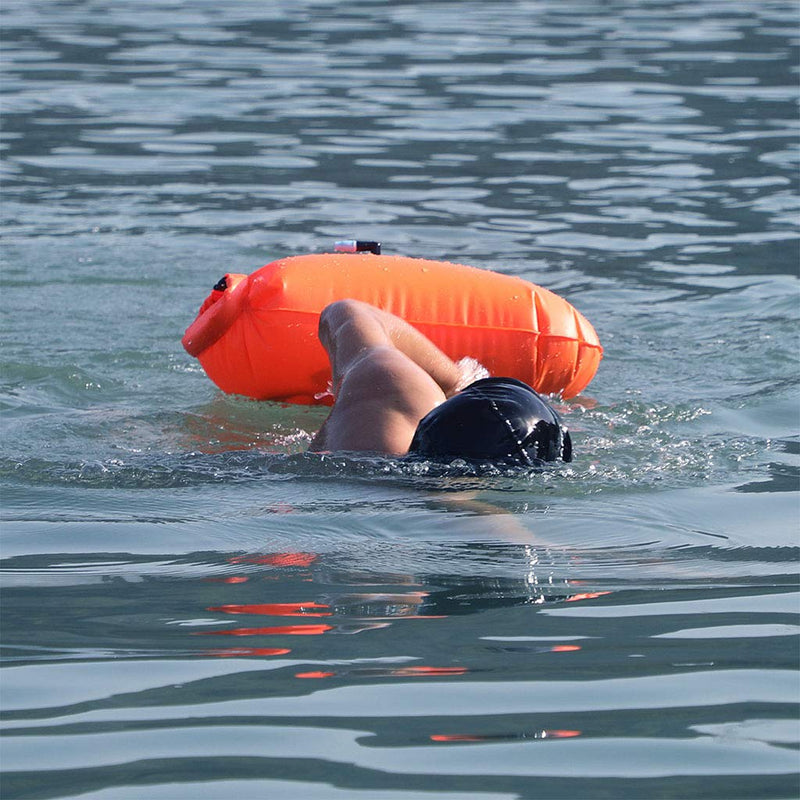 YMLHOME Swim Buoy 20L Swimming Safety Buoy Float Dry Bag with Adjustable Waist Belt and Waterproof Cell Phone Bag for Open Water Swimmers and Safer Swim Training (Green) - BeesActive Australia