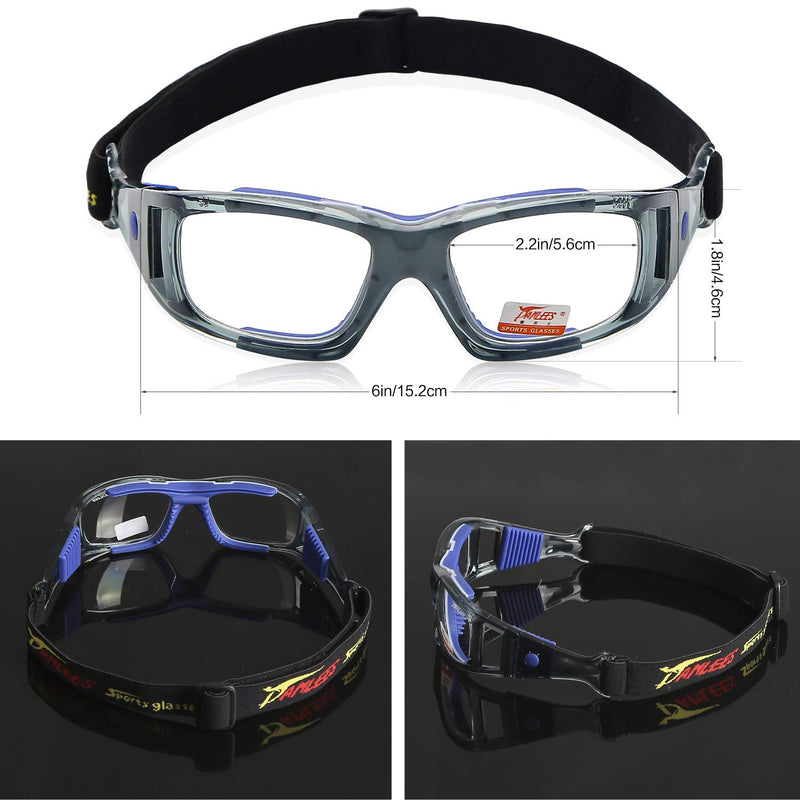 PELLOR Safety Goggles Sports Eyewear Protective Glasses Antifog Lens Replaceable Blue - BeesActive Australia