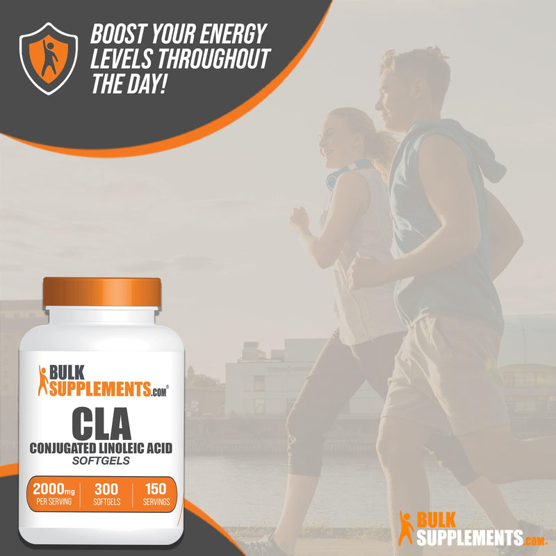 BulkSupplements.com Conjugated Linoleic Acid Softgels (1000mg) - Weight Management for Men & Women - Weight Management Supplement - CLA Supplements - Weight Management Pills (300 Count - 300 Servings) 300 Count (Pack of 1) - BeesActive Australia