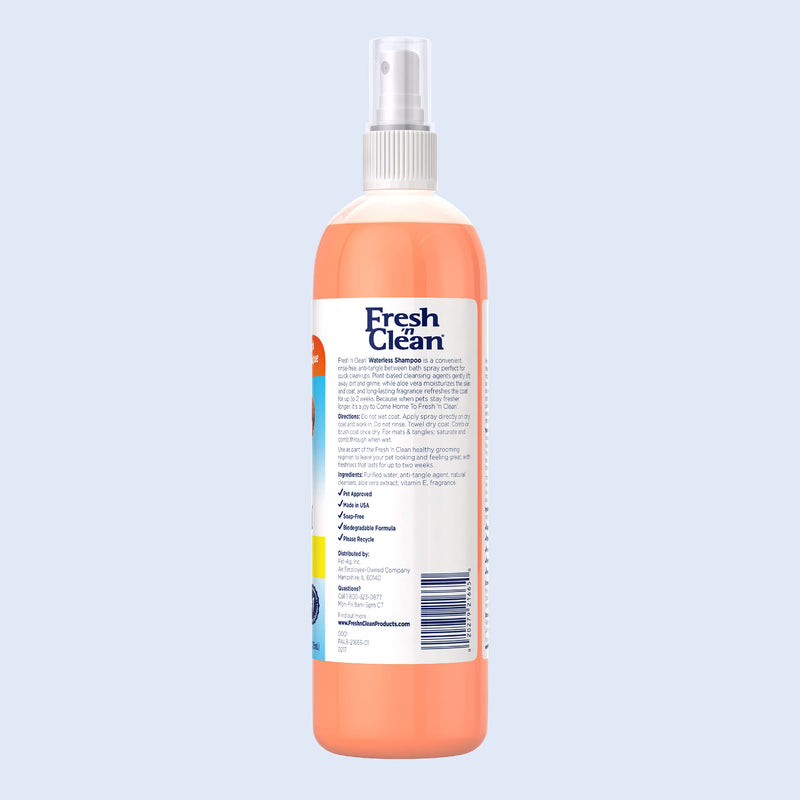PetAg Fresh 'n Clean Classic Fresh Waterless Shampoo for Dogs - Contains Aloe Vera - Anti-Tangle Formula to Release Mats and Tangles - 12 fl oz - BeesActive Australia