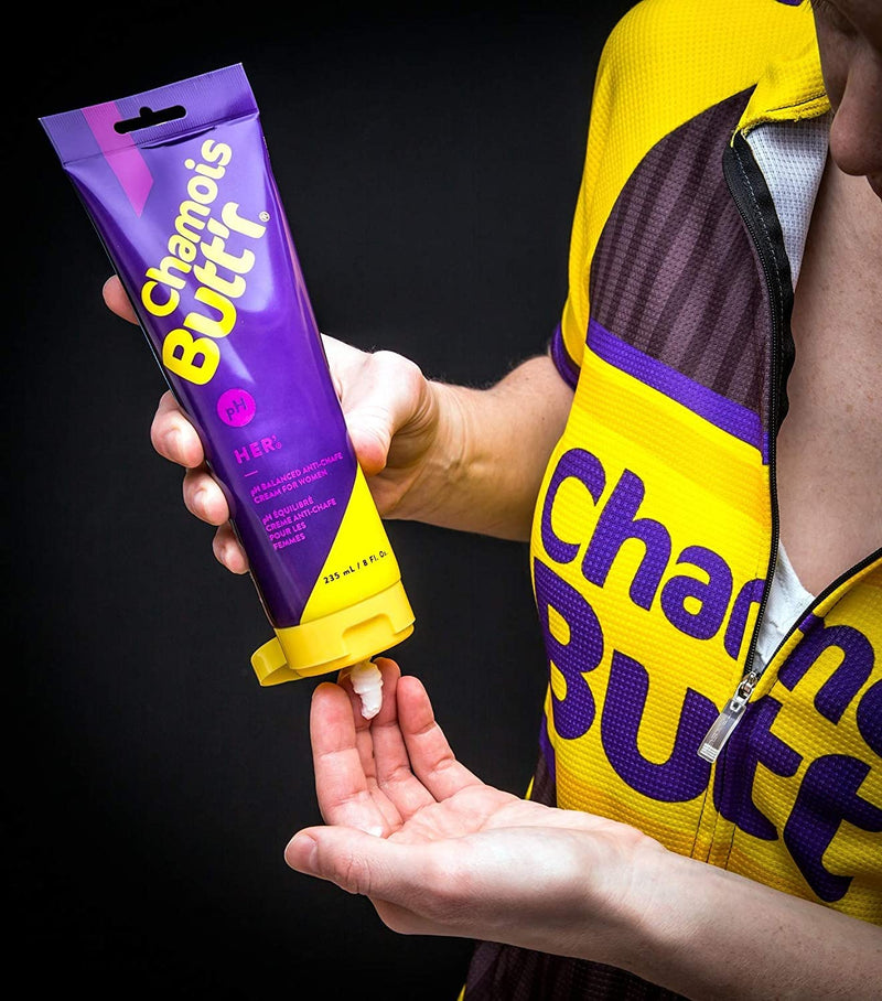 Lumintrail Chamois Butt'r Her Anti-Chafe Cream, 8 oz Tube, 2-Pack Bundle with Keychain Light - BeesActive Australia