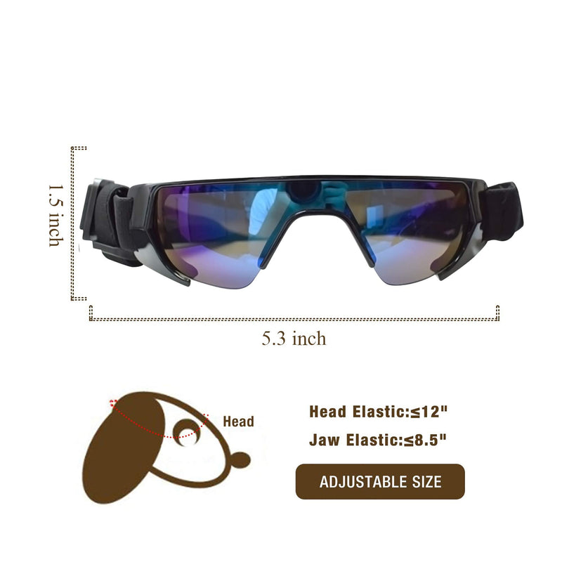 URBEST Dog Goggles, Eye Protection (New Version) for Small Dog Sunglasses Waterproof Windproof UV Protection for Doggy Puppy Cats Dark Blue - BeesActive Australia