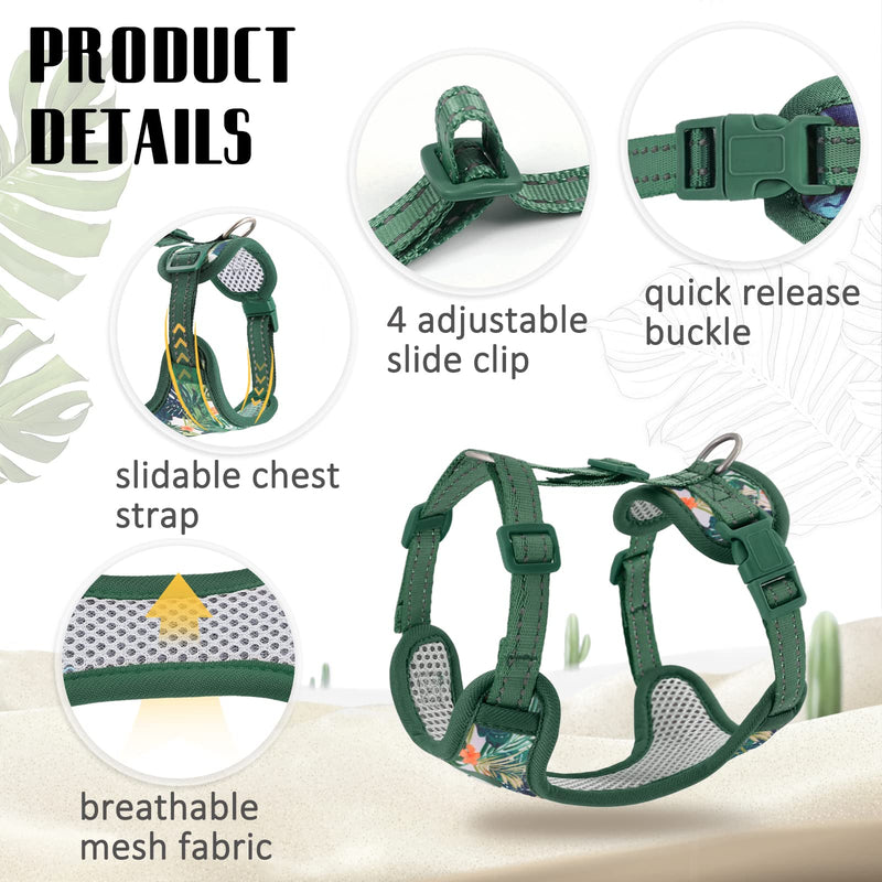 Supet Cat Harness and Leash Escape Proof for Walking, Adjustable Cat Vest Harness and Leash Set for Large and Small Kittens Dogs Green S (chest: 13-18.5") - BeesActive Australia