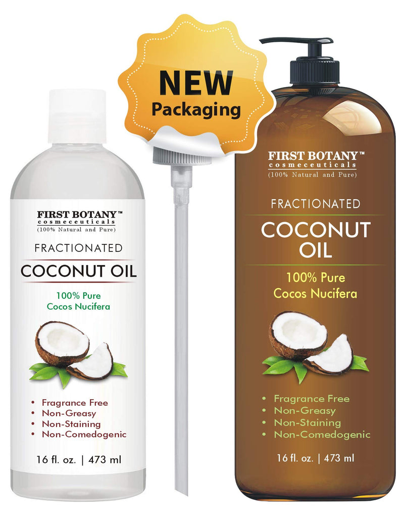 Fractionated Coconut Oil 16 fl. oz - 100% Natural & Pure MCT Coconut Oil for Hair, Skin,and Aromatherapy Carrier Oil, Massage Oil,Best Skin Moisturizer - BeesActive Australia