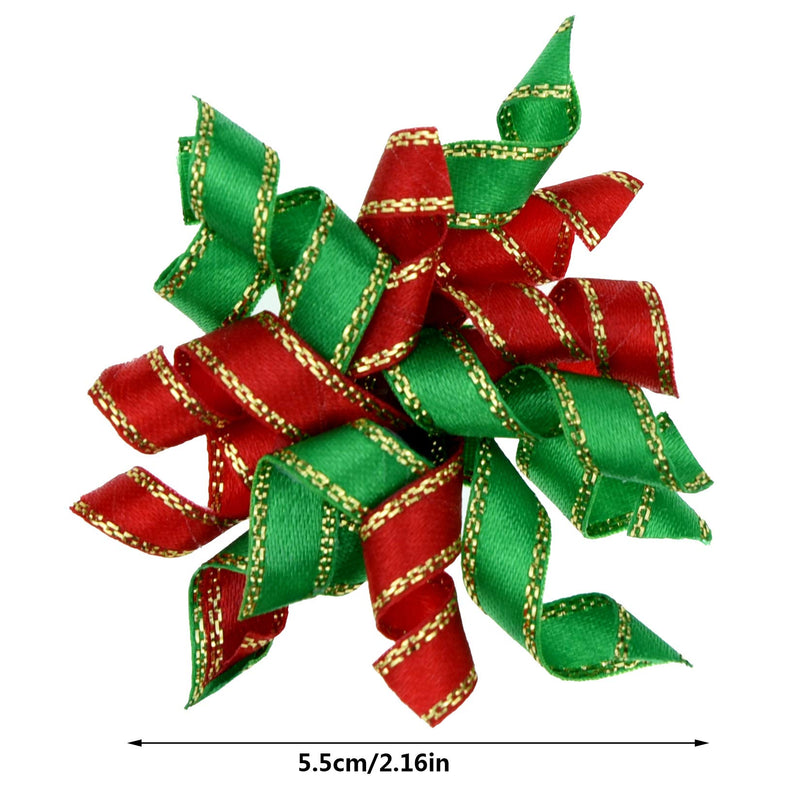 Tongcloud 20 pcs Pet Dog Cat Hair Bows for Xmas Dog Puppy Cat Christmas Hair Bows Hair Accessories with Rubber Bands red and green - BeesActive Australia
