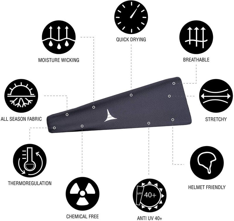 French Fitness Revolution Mens Headband - Guys Sweatband & Sports Headband for Running, Crossfit, Working Out. Versatile Charcoal Grey - BeesActive Australia