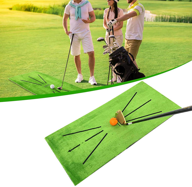 ZPOKA Golf Training Mat, Mini Golf Practice Training Aid Rug for Swing Detection Batting, Game and Gift for Home/Office/Outdoor (12" X 24") - BeesActive Australia