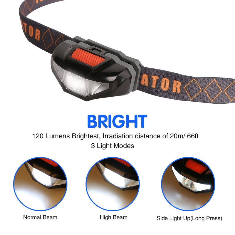 LED Headlamp Flashlight with Carrying Case, COSOOS Head Lamp,Waterproof Running Headlamp,Bright Headlight for Adults,Kids,Camping,Jogging,Reading,Runner,Only 1.6oz/48g(NO AA Battery) 1-pack headlamp - BeesActive Australia