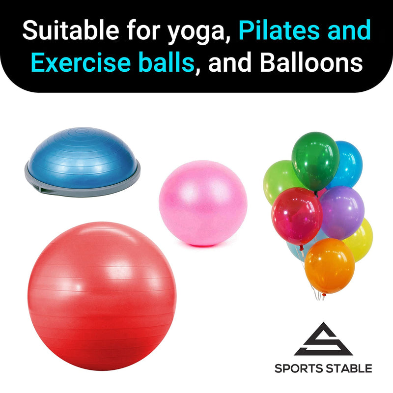 Sports Stable Exercise Ball Pump, Dual Inflation Manual Air Pump for Your Yoga and Pilates Ball, Pool Inflatables, and Party Balloons - BeesActive Australia