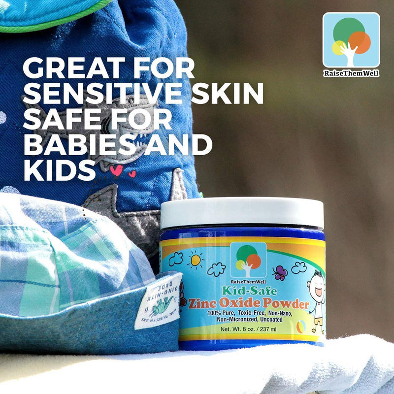 Kid-Safe Zinc Oxide Powder - Non Nano Uncoated Zinc Oxide For Use as a Baby Powder, Sunscreen Powder, Diaper Rash Powder and Cream - BeesActive Australia