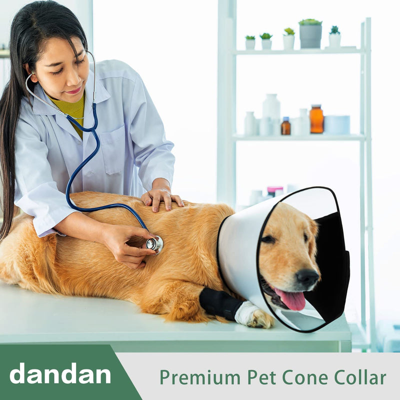 Dog Cone Alternative for Large Dogs After Surgery, Soft Dog Recovery Suit Plastic E Collar 2 Size Adjustable, Protective Dog Head Cone After Anti Bite Lick Wound Healing Safety XL - BeesActive Australia