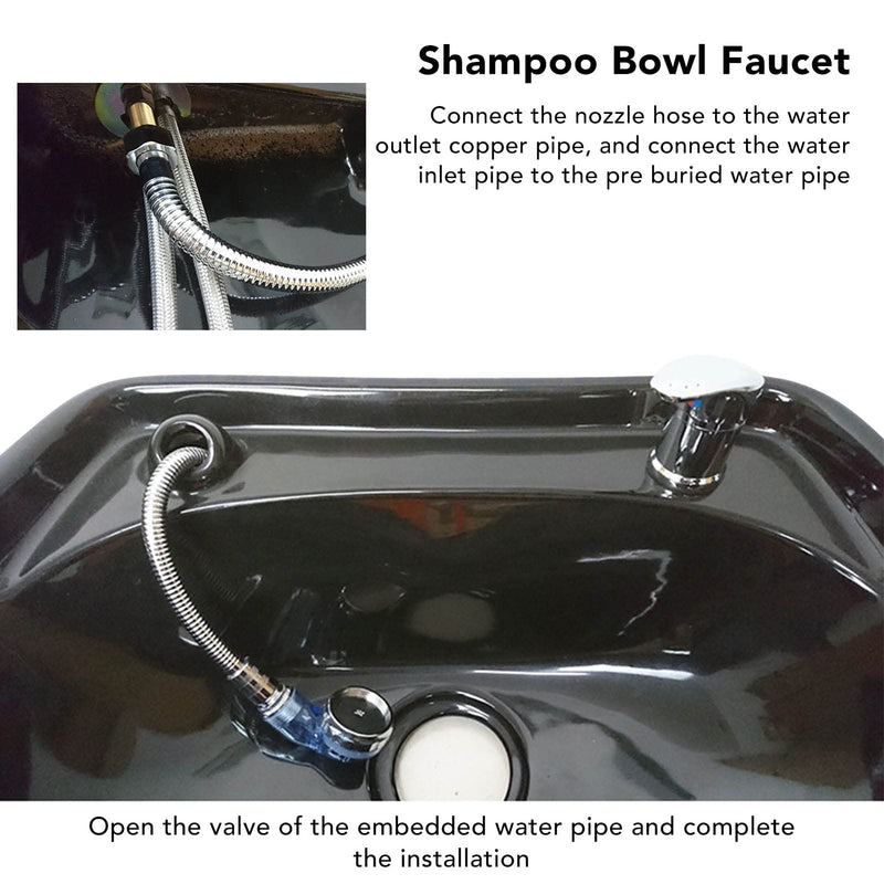 Salon Shampoo Basin Faucet, Metal Mixing Valve Professional Shampoo Bowl Faucet Hose for Hair Barber Salon Shampoo Bed - BeesActive Australia