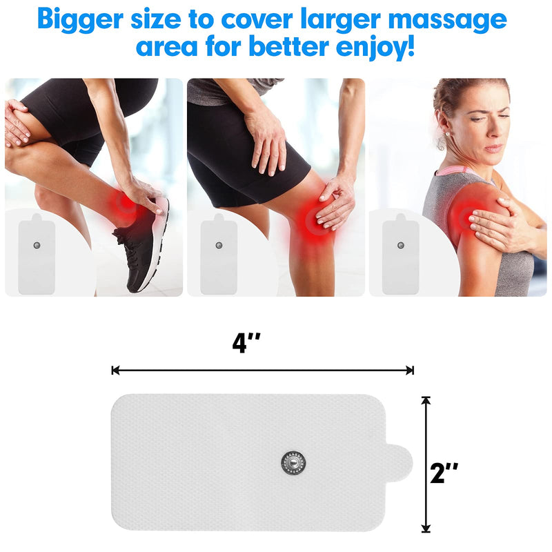 LiteTour 10 Pieces Large Electrodes Replacement Pads for TENS Unit Pads for TENS Massager - BeesActive Australia