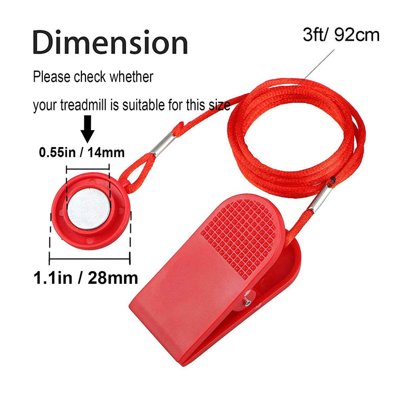 JEDEW Treadmill Safety Key, Fit Most Treadmill Magnet Security Lock, Fitness Replacement Kit for All NordicTrack, Proform, Sole, Weslo, Weider, Epic, Freemotion and Healthrider - BeesActive Australia