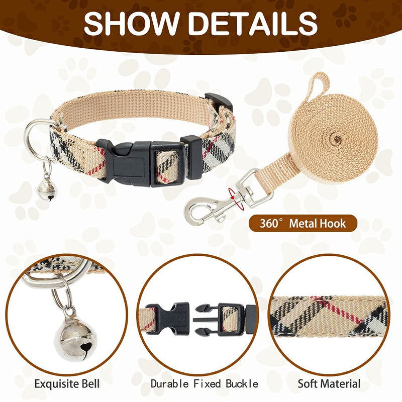 PUPTECK Adjustable Pet Harness Collar Leash with Dress for Small Dogs Puppy and Cats - BeesActive Australia