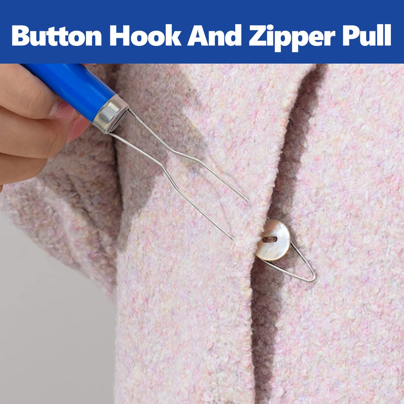 Atyhao 6Pcs Button Hooks, Clothing Buttoning Aids Zipper Pulls Aids Button Hooks for Elderly and Disabled Person - BeesActive Australia